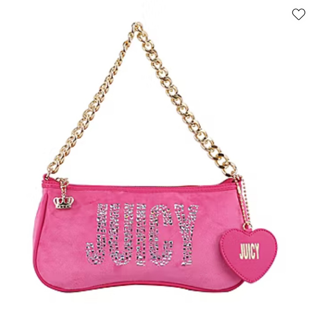Juicy Couture Pink Shoulder Bag with Gold Chain